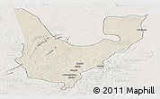 Shaded Relief Panoramic Map of Wenchi, lighten