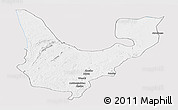 Silver Style Panoramic Map of Wenchi, single color outside
