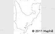 Blank Simple Map of Wenchi, cropped outside