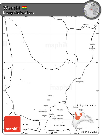 Blank Simple Map of Wenchi