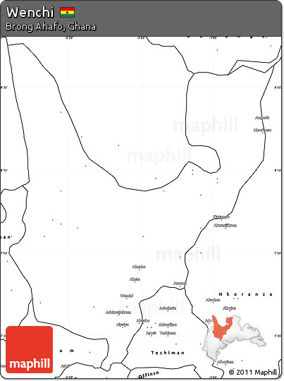 Blank Simple Map of Wenchi