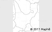 Blank Simple Map of Wenchi, no labels