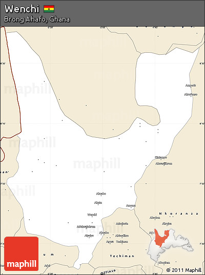 Classic Style Simple Map of Wenchi
