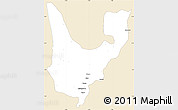 Classic Style Simple Map of Wenchi, single color outside