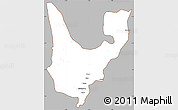Gray Simple Map of Wenchi, cropped outside