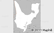 Gray Simple Map of Wenchi