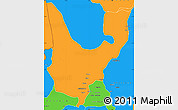 Political Simple Map of Wenchi