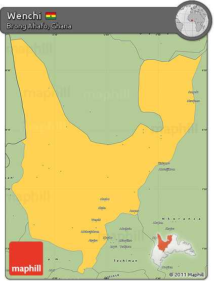 Savanna Style Simple Map of Wenchi
