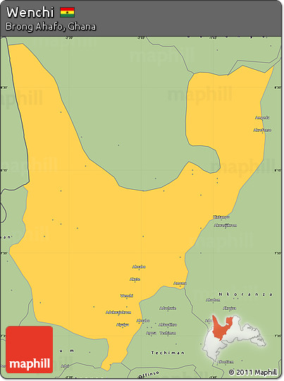 Savanna Style Simple Map of Wenchi
