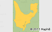 Savanna Style Simple Map of Wenchi, single color outside