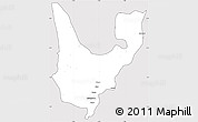 Silver Style Simple Map of Wenchi, cropped outside