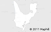 Silver Style Simple Map of Wenchi, single color outside