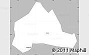 Gray Simple Map of Abura, single color outside