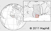 Blank Location Map of Anyan-Breman, highlighted country, within the entire country