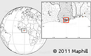 Blank Location Map of Anyan-Breman, highlighted country, highlighted parent region