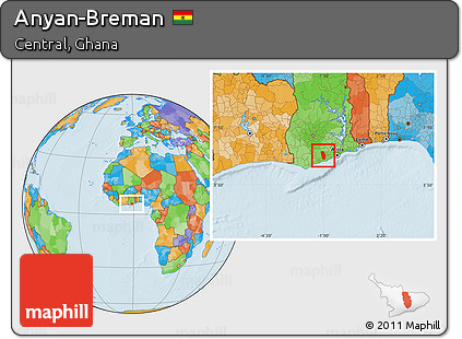Political Location Map of Anyan-Breman