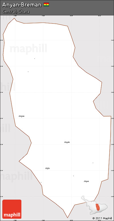 Classic Style Simple Map of Anyan-Breman, cropped outside
