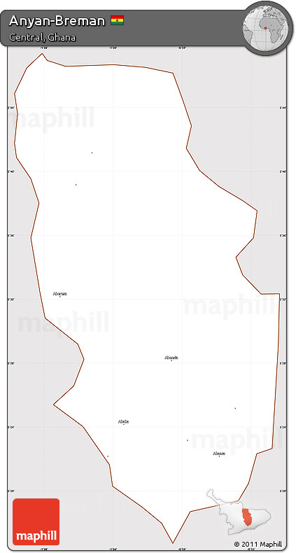 Classic Style Simple Map of Anyan-Breman, cropped outside