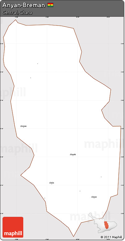 Classic Style Simple Map of Anyan-Breman, cropped outside