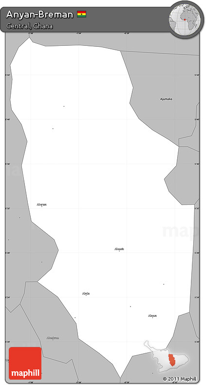 Gray Simple Map of Anyan-Breman