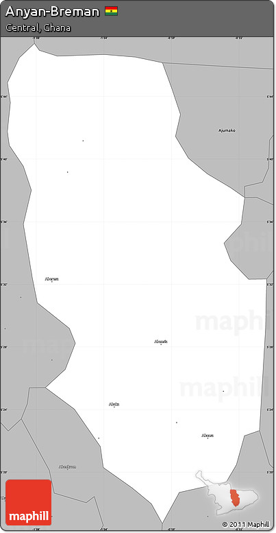 Gray Simple Map of Anyan-Breman