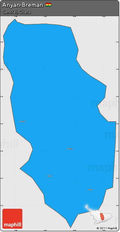 Political Simple Map of Anyan-Breman, cropped outside