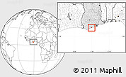 Blank Location Map of Asebu, highlighted country