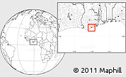 Blank Location Map of Asebu, highlighted parent region