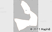 Gray Simple Map of Mfantsiman, cropped outside