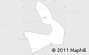 Silver Style Simple Map of Mfantsiman, cropped outside
