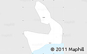 Silver Style Simple Map of Mfantsiman, single color outside
