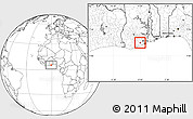 Blank Location Map of Nyaakrom-Nkum