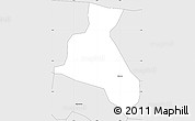 Silver Style Simple Map of Nyaakrom-Nkum