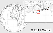 Blank Location Map of Winneba