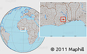 Gray Location Map of Abefiti