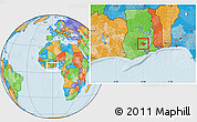 Political Location Map of Abefiti