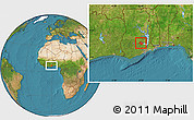 Satellite Location Map of Abefiti