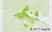Physical Map of Abefiti, lighten