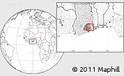 Blank Location Map of Akwamu-Anum-Boso, highlighted country, highlighted parent region