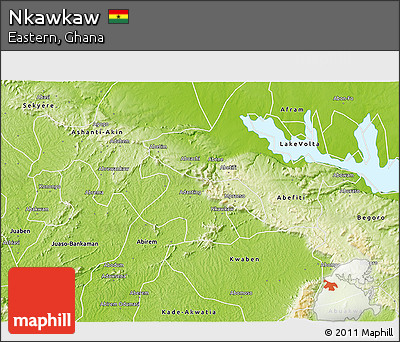 Physical 3D Map of Nkawkaw