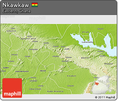Physical 3D Map of Nkawkaw