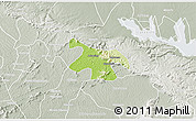 Physical 3D Map of Nkawkaw, lighten, semi-desaturated
