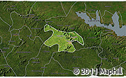 Satellite 3D Map of Nkawkaw, darken