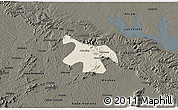 Shaded Relief 3D Map of Nkawkaw, darken