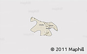 Shaded Relief 3D Map of Nkawkaw, single color outside