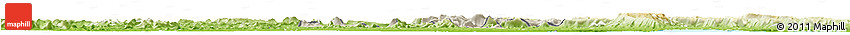 Shaded Relief Horizon Map of Nkawkaw, physical outside Shaded Relief Horizon Map of Nkawkaw, physical outside
