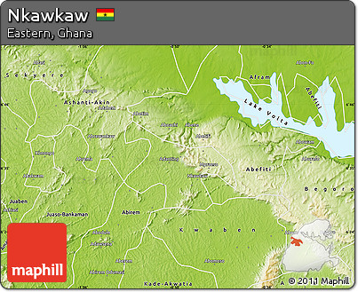 Physical Map of Nkawkaw