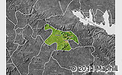 Satellite Map of Nkawkaw, desaturated