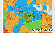 Satellite Map of Nkawkaw, political outside