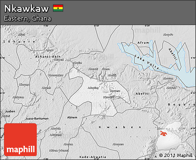 Silver Style Map of Nkawkaw
